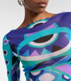 Pucci Vivara ruffled tulle maxi dress