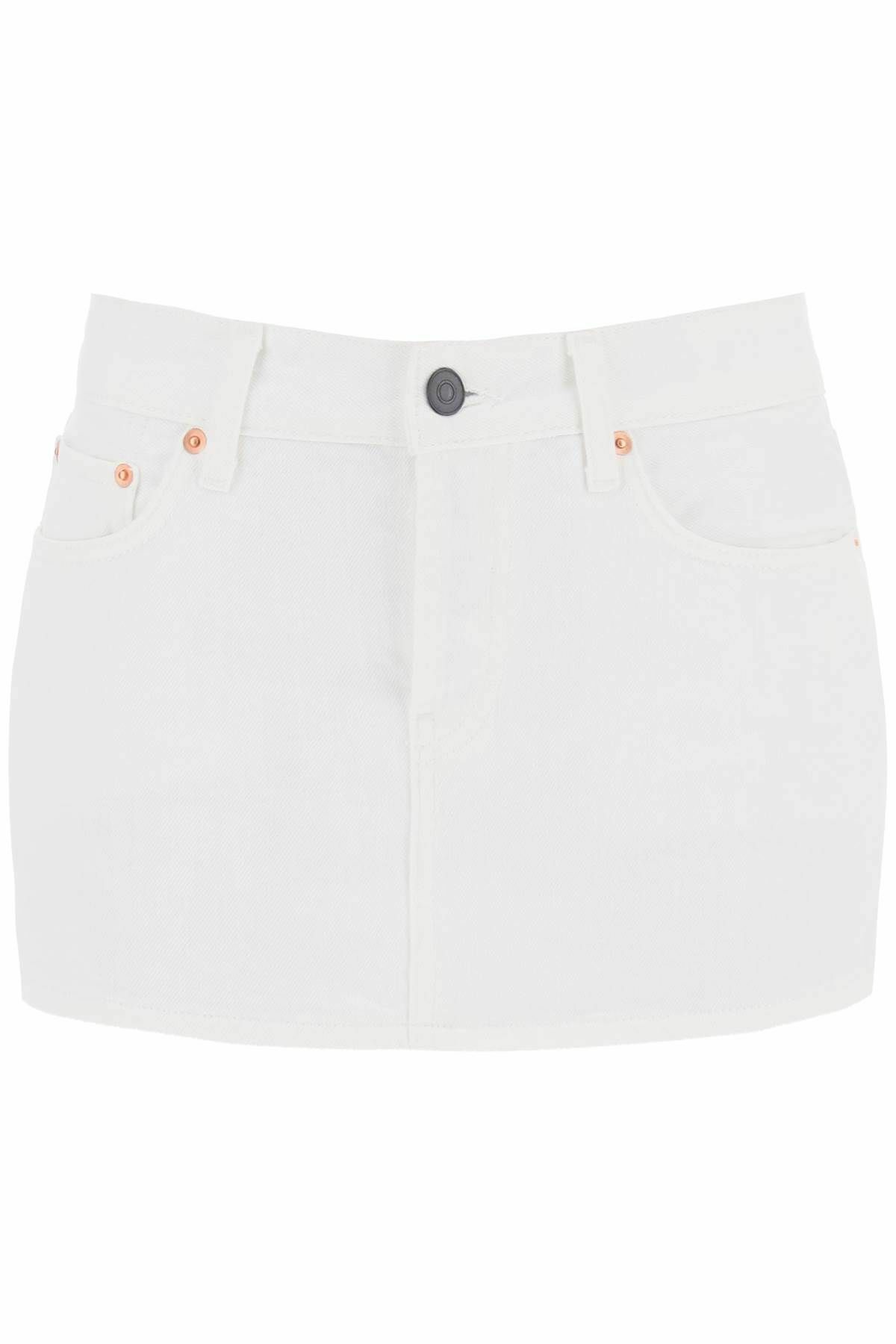 WARDROBE. NYC denim mini skirt White