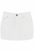 WARDROBE. NYC denim mini skirt White