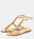 Gianvito Rossi Capua metallic leather sandals