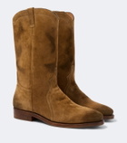 Jil Sander Distressed suede ankle boots