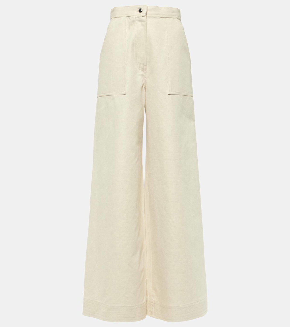 Max Maraアウトレット「OBOLI」コットンリネン ワイドパンツ Max Mara Oboli cotton and linen wide-leg pants Max Mara