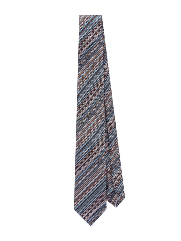 Photo: Missoni - 7cm Crochet-Knit Silk Tie - Blue