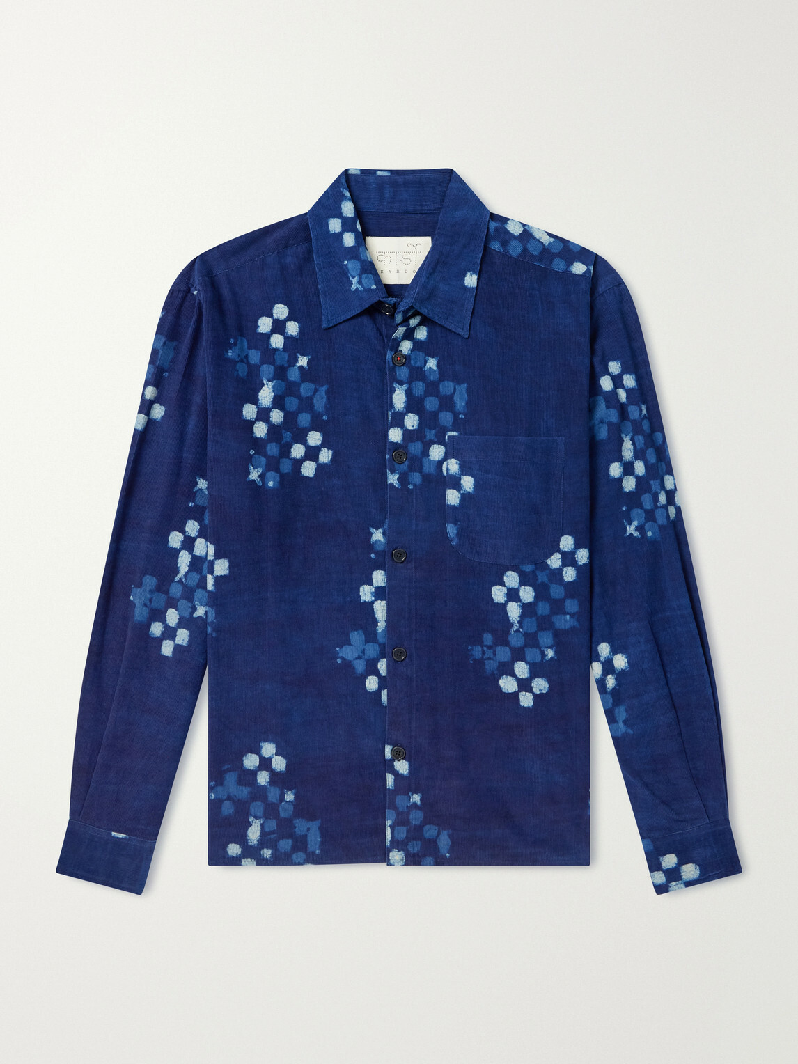 Kardo - Luis Printed Cotton-Corduroy Shirt - Blue