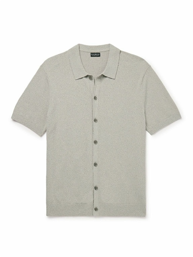 Photo: Club Monaco - Cotton-Blend Bouclé Shirt - Gray
