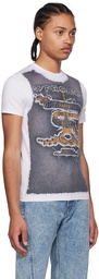 Y/Project Gray & Off-White Jean Paul Gaultier Edition 'Paris' Best' T-Shirt