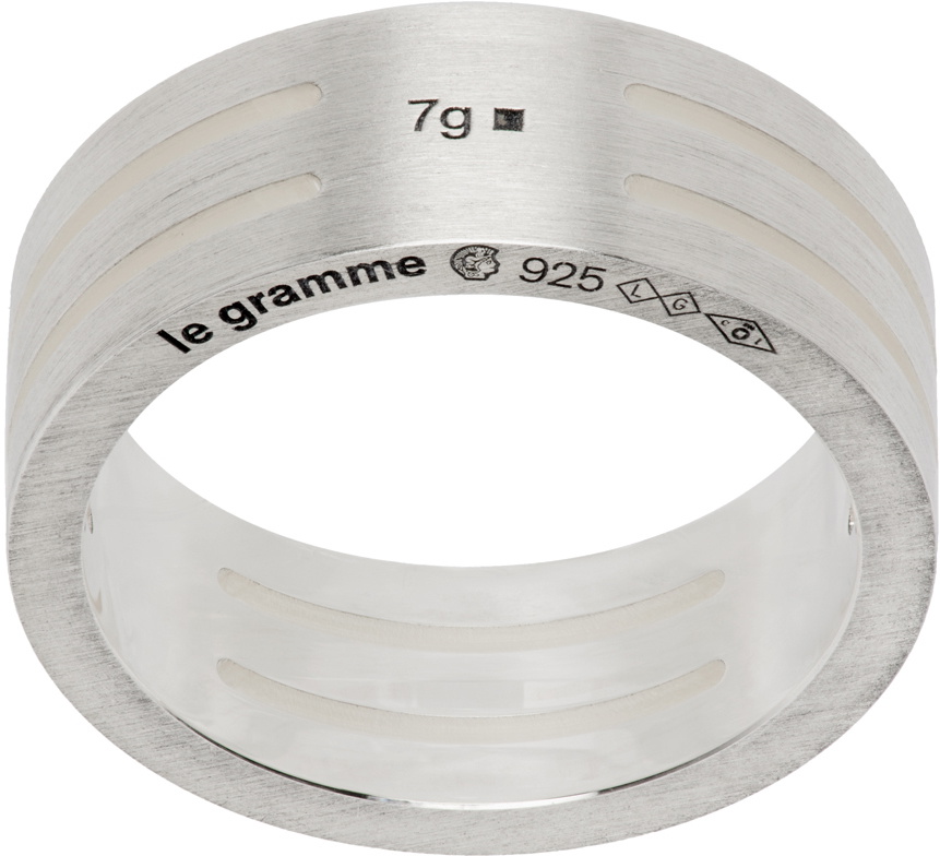 Le Gramme Silver Perforated Ribbon 7g Ring