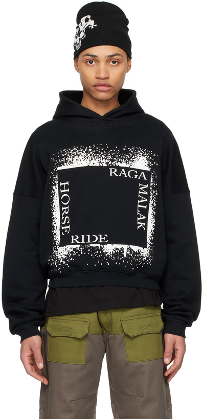 Photo: Raga Malak Black Printed Hoodie