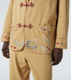 Bode Feather Runner embroidered cotton jacket