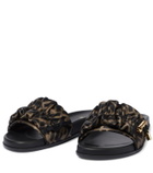 Fendi FF Vertigo satin slides