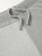 Valentino - Wide-Leg Logo-Print Panelled Jersey Shorts - Gray