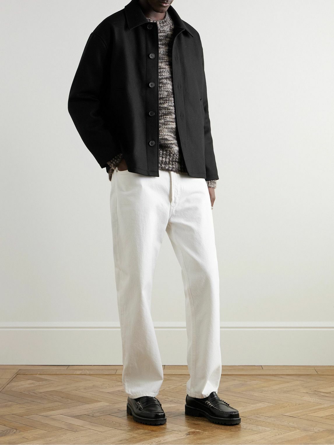 FRAME - Wool-Felt Overshirt - Black