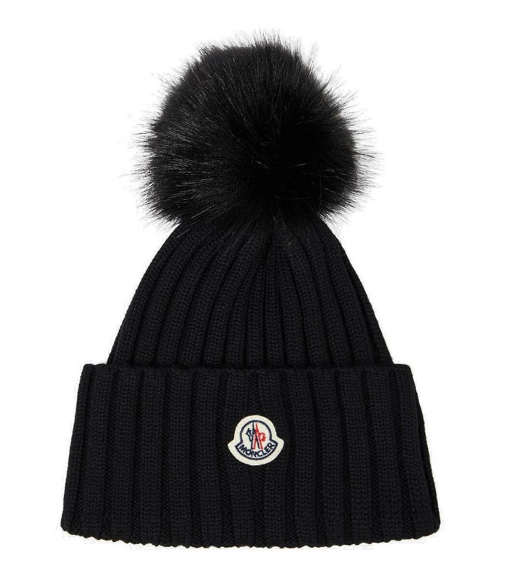 Photo: Moncler Ribbed-knit wool beanie