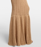 Elie Saab Floral-appliqué crochet cotton maxi dress