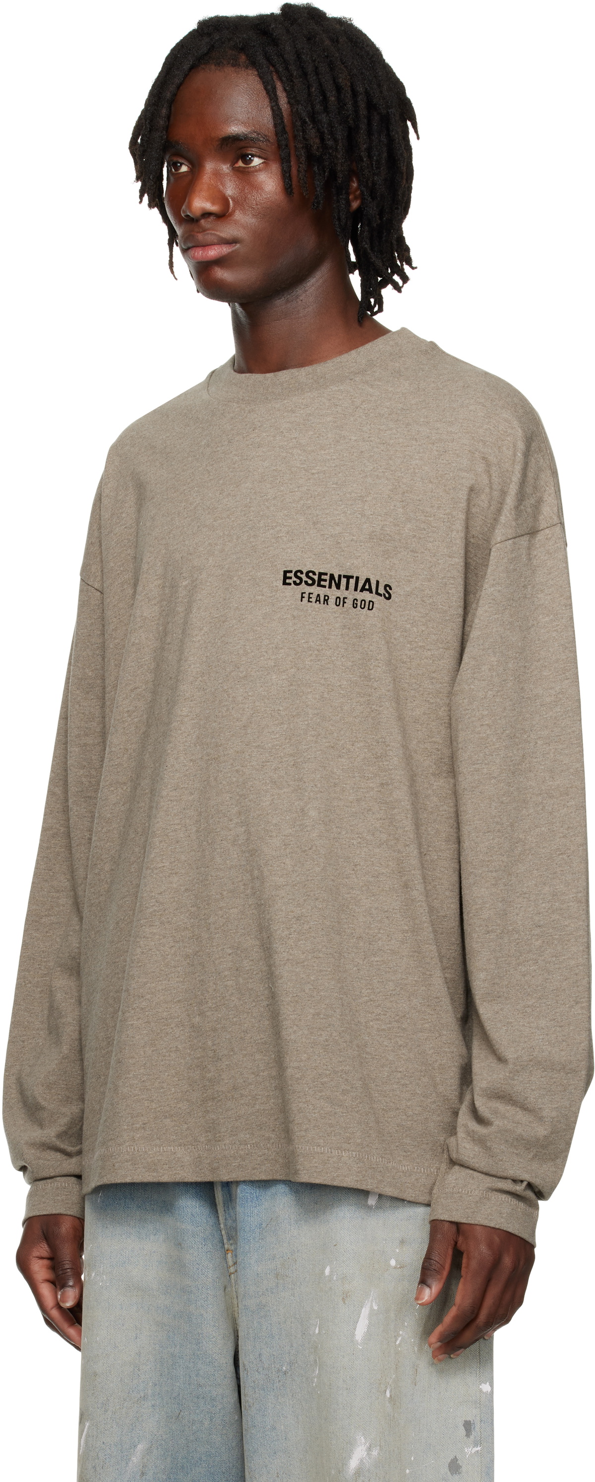 Fear of God ESSENTIALS Gray Classic Long Sleeve T-shirt Fear Of