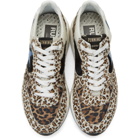 Golden Goose White and Brown Zoo Puzzle Running Sneakers