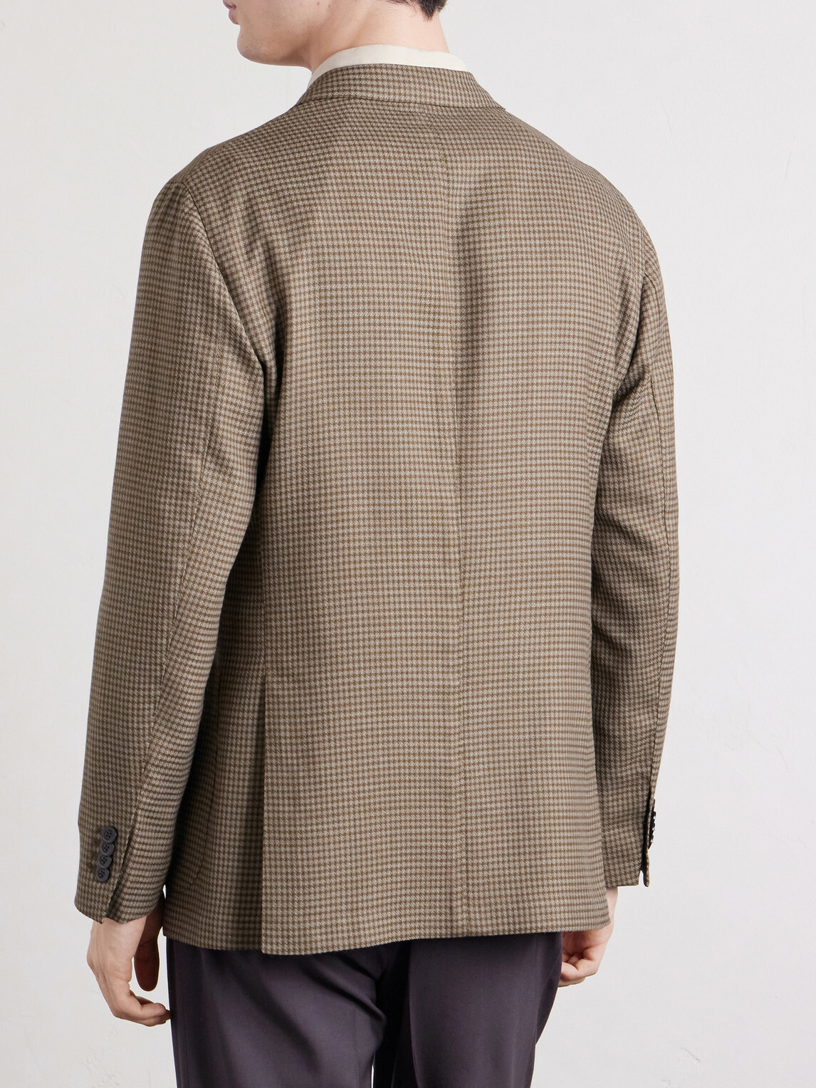 Boglioli - Houndstooth Virgin Wool-Blend Blazer - Brown