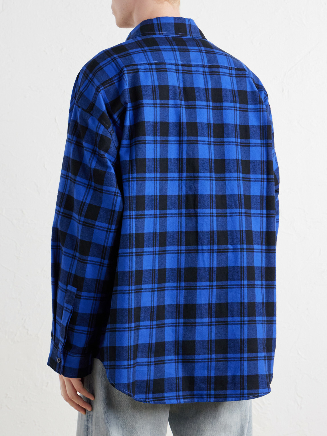AGOLDE - Stanhope Checked Cotton-Flannel Shirt - Blue