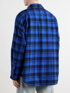 AGOLDE - Stanhope Checked Cotton-Flannel Shirt - Blue