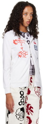 Chopova Lowena White Knot Ear Hoodie