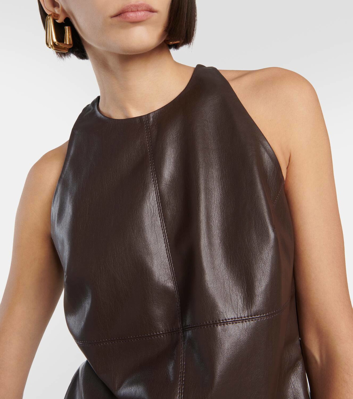 Nanushka Teza faux leather tank top