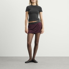 SKIMS Women's Stretch Satin Mini Skirt in Currant