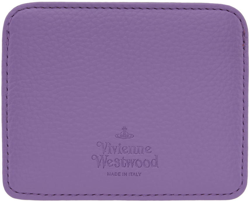 【VIVIENNE WESTWOOD】RE-VEGAN GRAIN HALF MOON CARD HOLDER Vivienne Westwood Re-Vegan Grain Half Moon Card Holder Red
