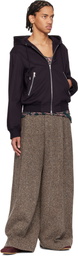 Dries Van Noten Navy Loose Zipped Hoodie