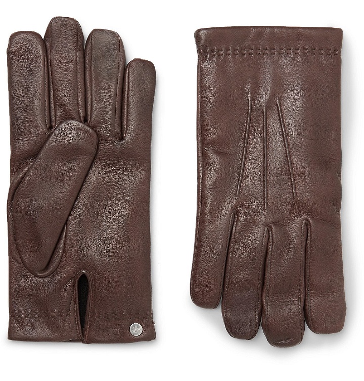 Photo: Mulberry - Cashmere-Lined Leather Gloves - Brown