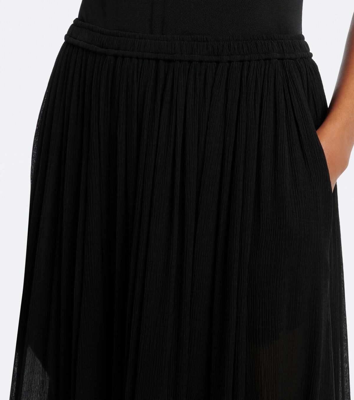 Saint Laurent Ruffled silk maxi skirt
