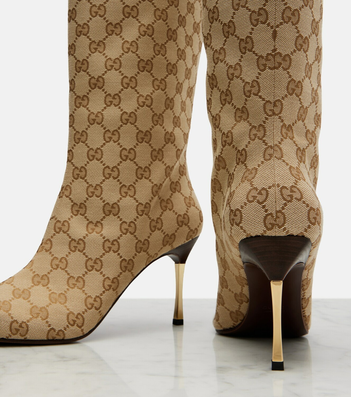 Gucci Bombshell GG Canvas knee-high boots