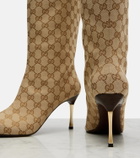 Gucci Bombshell GG Canvas knee-high boots