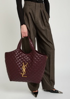 Saint Laurent Icare Quilted Leather Tote bag - Bordeaux - One Size