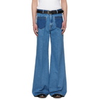 LU'U DAN BRUCE LEE x LỰU ĐẠN Blue Nocturnal Flare Jeans