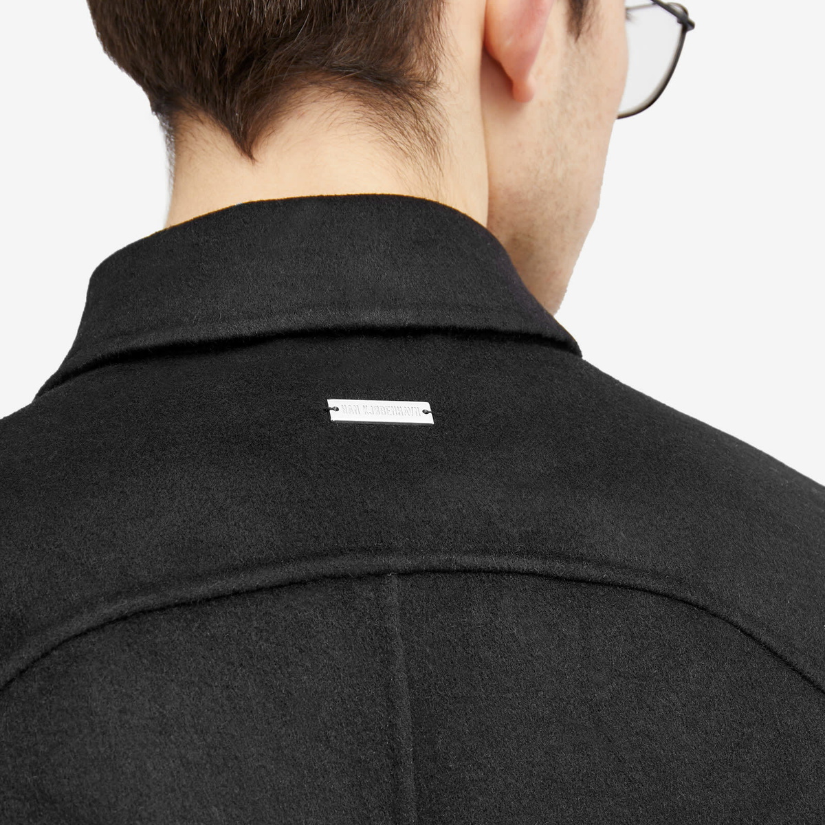 Han Kjobenhavn Men's Wool Boxy Jacket in Black Han Kjobenhavn