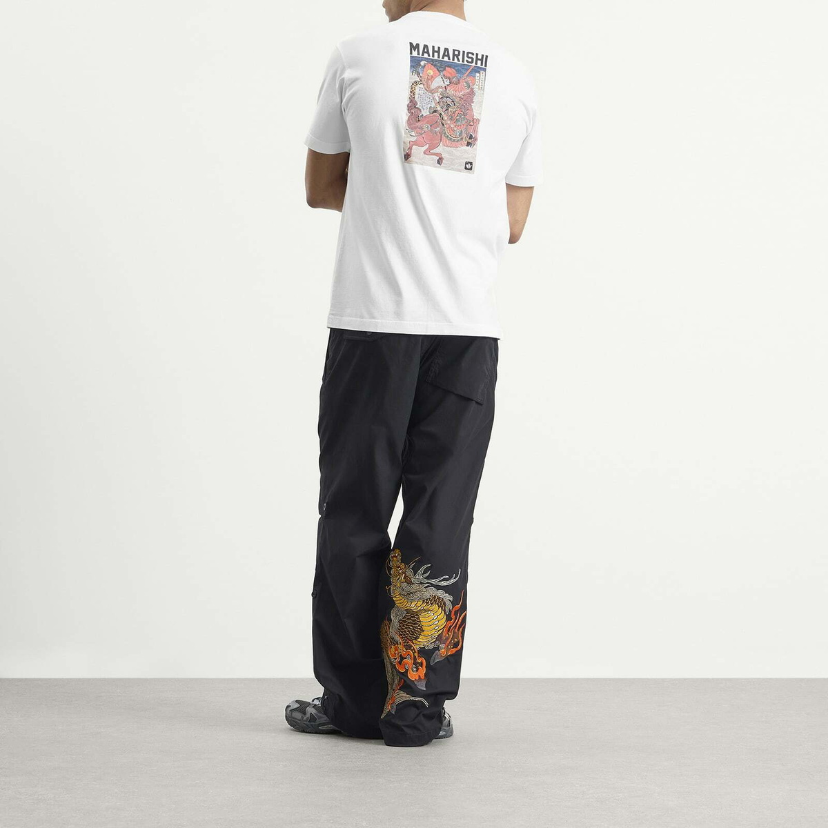 Maharishi Men's Lu Fang Horse Rider Embroidered T-Shirt in White