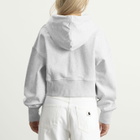 Dime Women's Cropped Hoodie in Ash