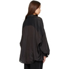 Dries Van Noten Brown Cupro Cocoon Shirt