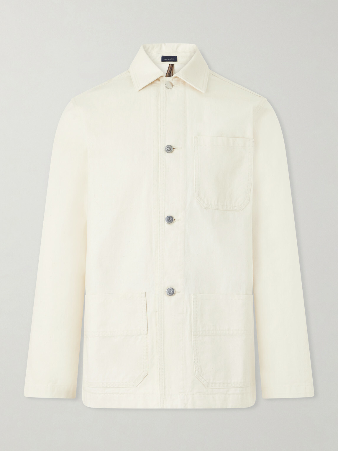 Drake's - Denim Overshirt - Neutrals