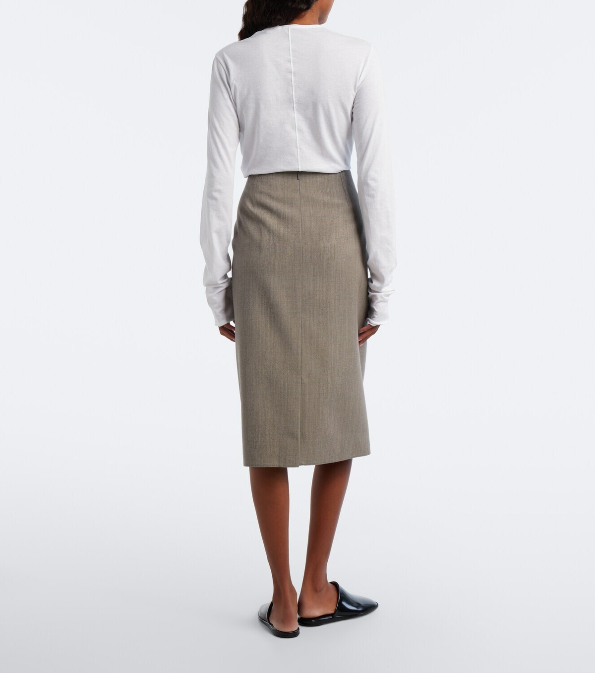 Calvin Klein Collection Eulalia wool midi skirt