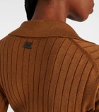 Tod's Ribbed-knit silk and cotton midi dress