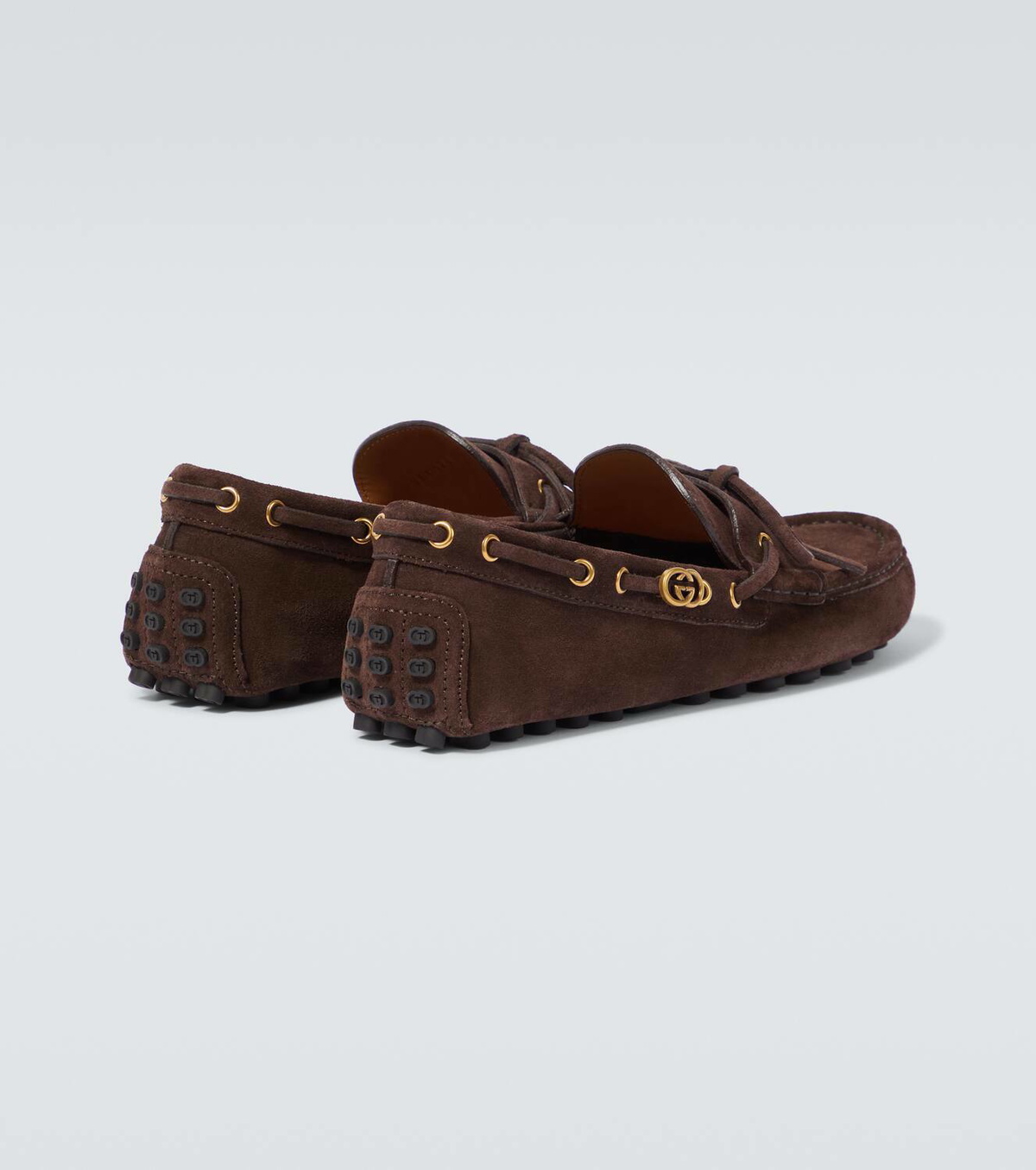 Gucci Interlocking G suede driving shoes