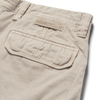 Incotex - Washed Cotton and Linen-Blend Cargo Shorts - Men - Neutral