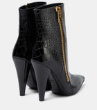 Tom Ford Croc-effect leather ankle boots
