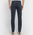 Hugo Boss - Navy Slim-Fit Garment-Dyed Stretch-Cotton Trousers - Navy