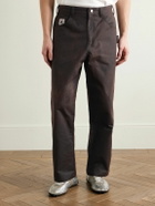 BODE - Knolly Brook Straight-Leg Waxed-Cotton Trousers - Brown