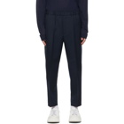 Jil Sander Navy Wool Cropped Trousers