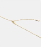 Stone and Strand Drop Shot 10kt gold necklace with diamonds