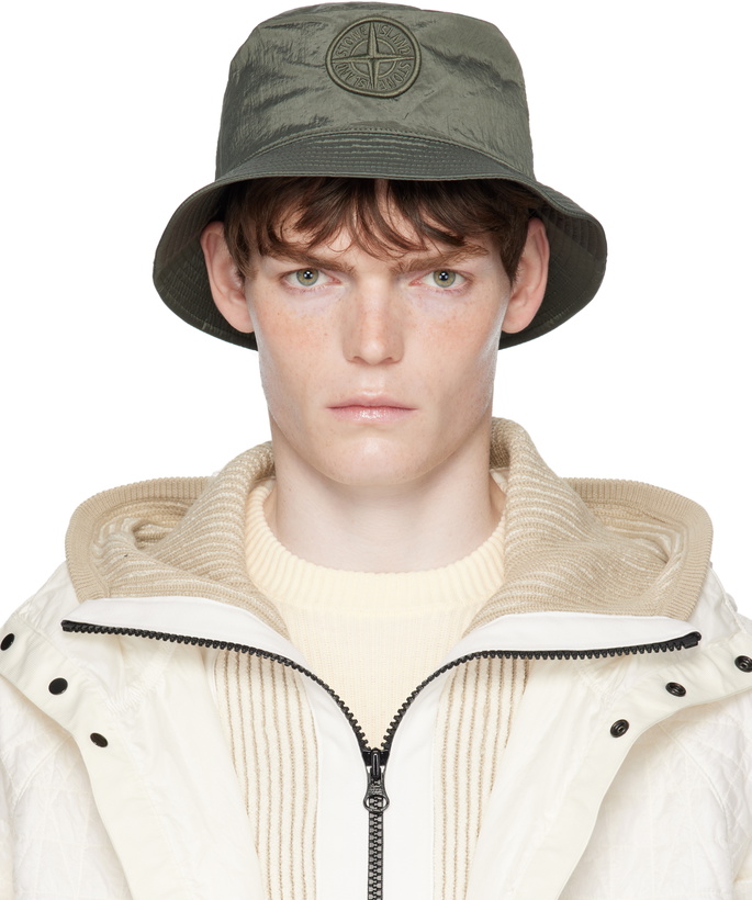 Photo: Stone Island Khaki 9100012 Nylon Metal ECONYL Bucket Hat