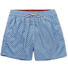 Loro Piana - Mid-Length Printed Swim Shorts - Blue